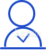 简洁蓝色图标 代表商务人士的形象标志
