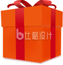 手绘简约立体礼盒大礼包