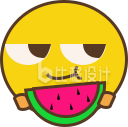 卡通可爱吃瓜表情包