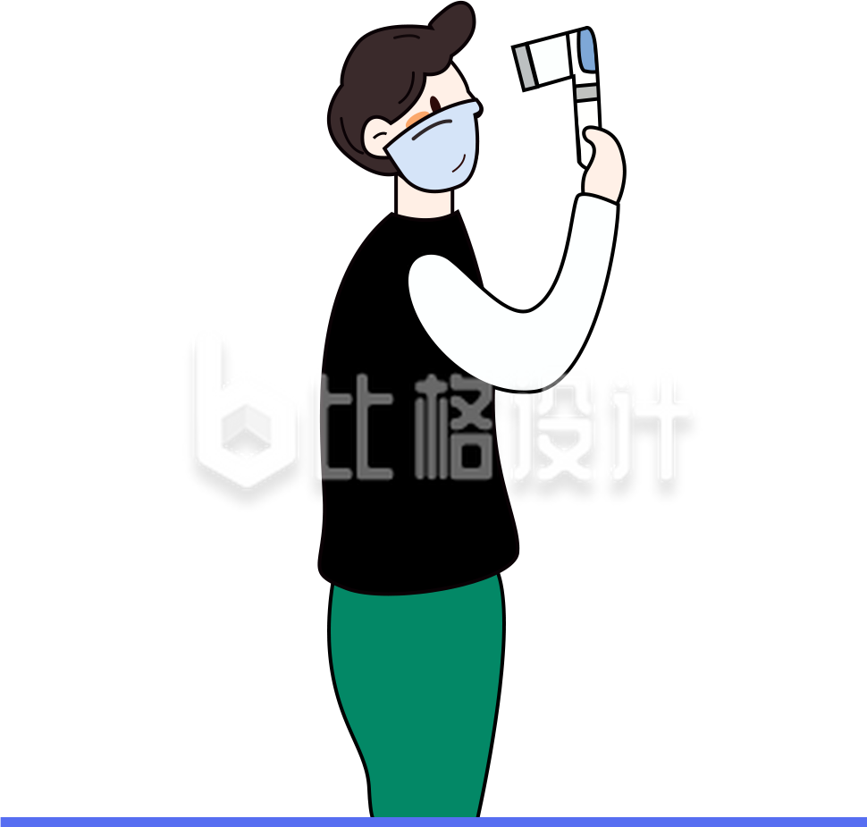 卡通人物测体温