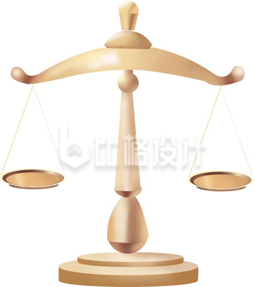 手绘金色天平