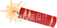 卡通手绘烟花爆竹