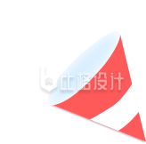 简约红色条纹喇叭