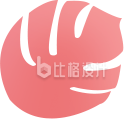 粉色椭圆形叶子