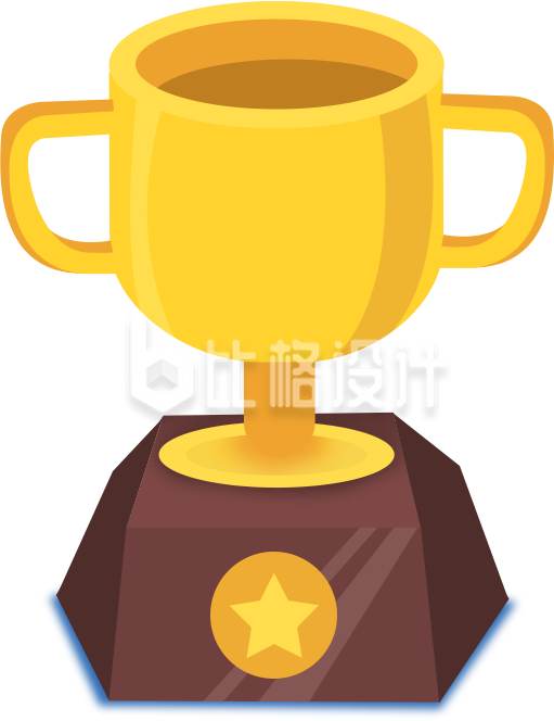 卡通手绘奖杯