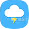 蓝色带闪电云图标 天气类应用宣传图