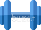 蓝色大哑铃