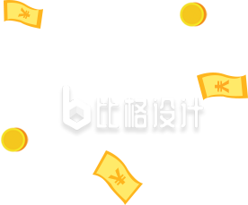 飘动的金币和钱