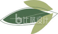 手绘绿叶叶子
