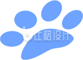蓝色猫爪印
