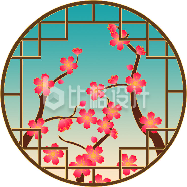 窗户梅花