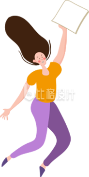 简约跳跃女生