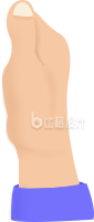 手绘拿东西的一只手