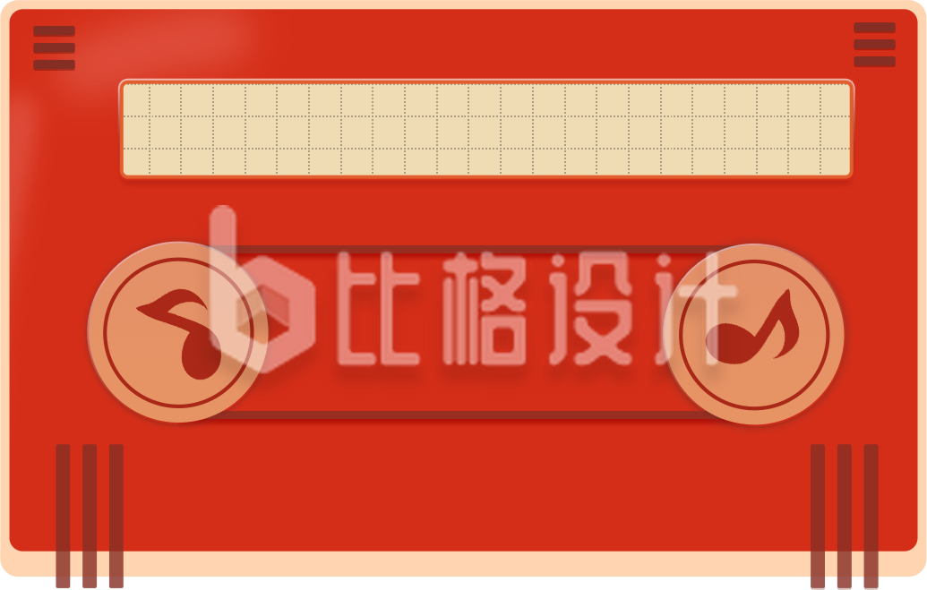 复古红色收音机