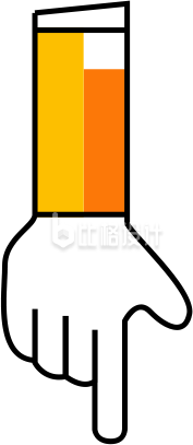 手绘向下手势