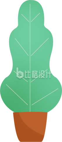 简约大叶子盆栽