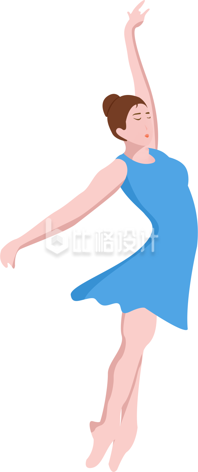 手绘跳舞的女生