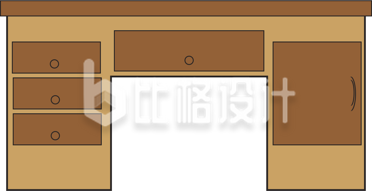 漫画卡通桌子