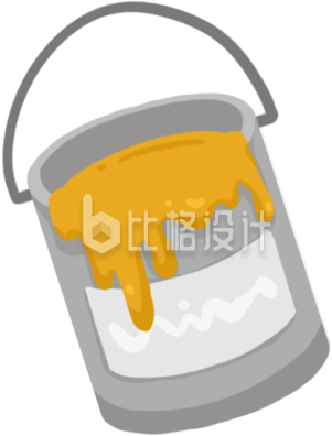 手绘油漆桶