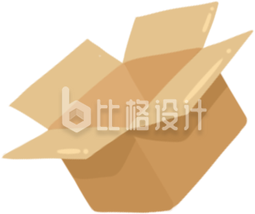 手绘纸盒快递盒