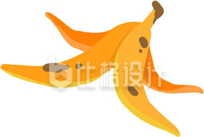 手绘香蕉皮