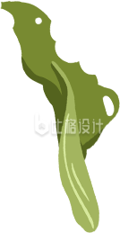 手绘菜叶子