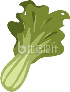 手绘菜叶子