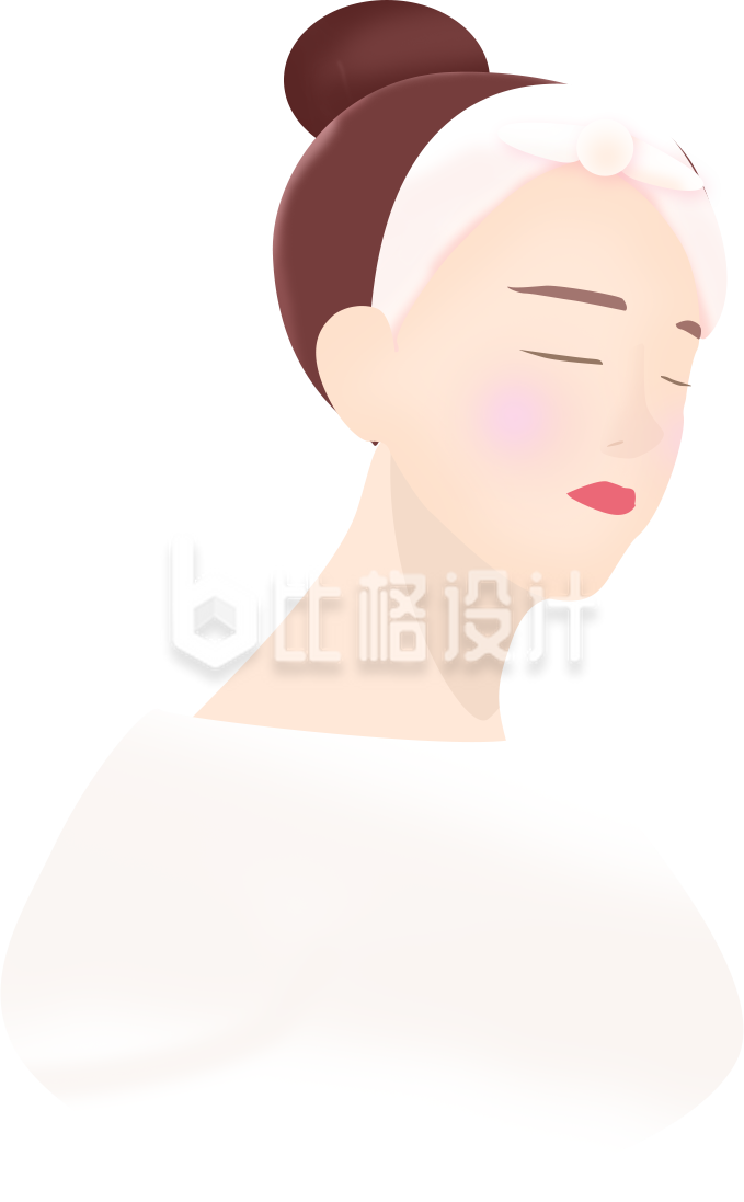 敷面膜女孩