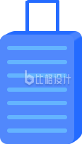 卡通蓝色行李箱