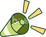 卡通手绘绿色喇叭
