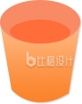卡通手绘橙色水桶