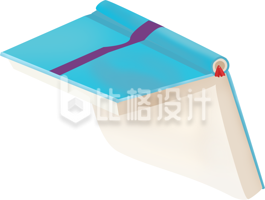 手绘翻开的书本
