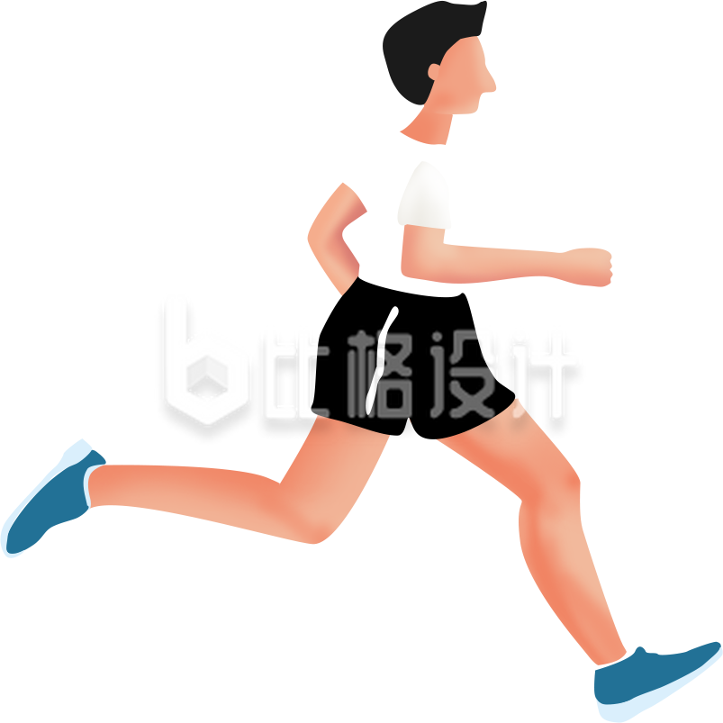 跑步的男生