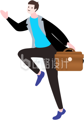 扁平商务男士