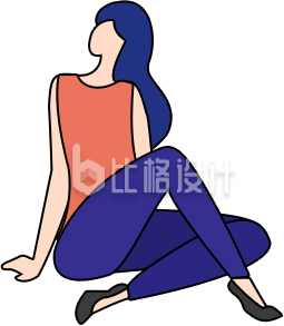 坐着的女生