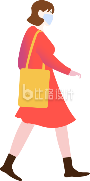 戴口罩女生