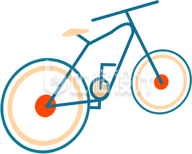 手绘自行车