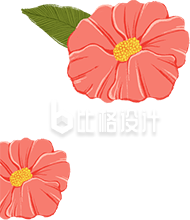 手绘粉色花朵
