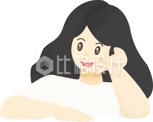 扁平人物小女孩