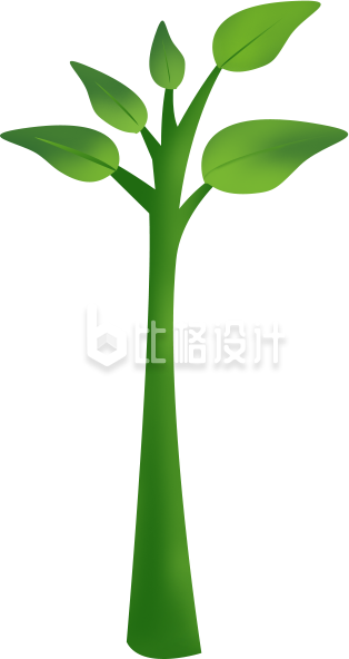 手绘小树苗