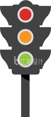 卡通红绿灯