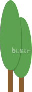 卡通两颗小树