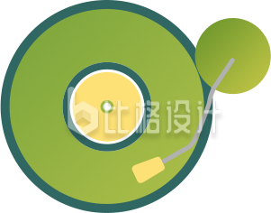 绿色唱片机