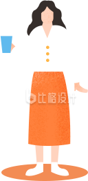 扁平女生人物
