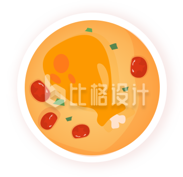 卡通鸡汤插画