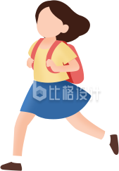 可爱跑步小女孩