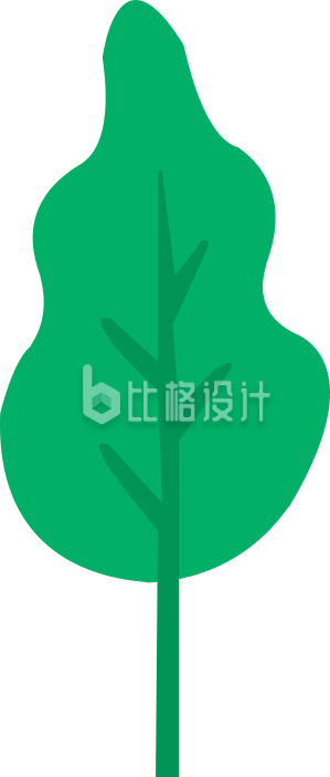 扁平插画树