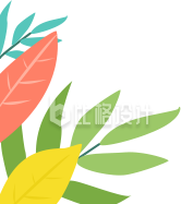 扁平插画花草植物