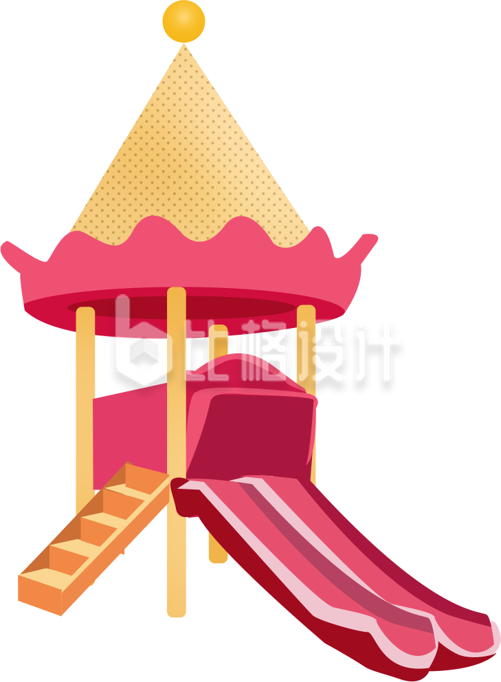 卡通游乐设施滑滑梯