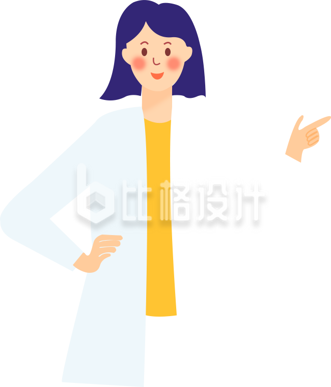 扁平插画女医生